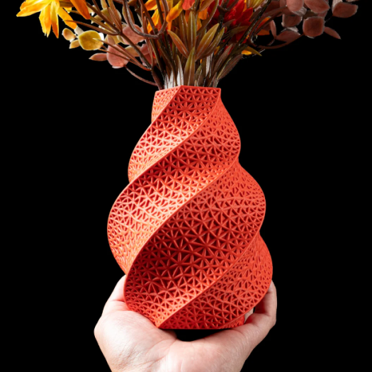 Spiral Desenli Modern Vazo