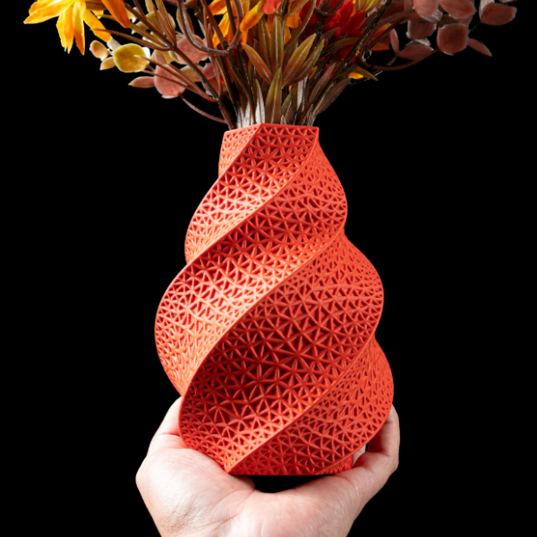 Spiral Desenli Modern Vazo