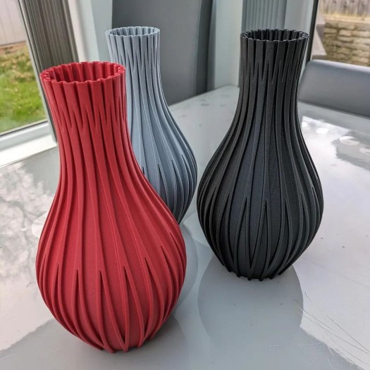 3D Baskı Spiral Tasarımlı Modern Dekoratif Vazo