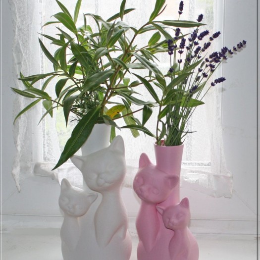 Kedi Tasarımlı Vazo