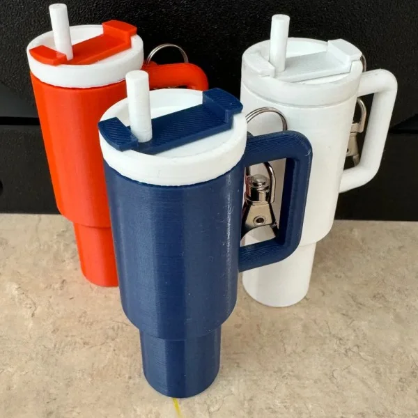 3D Baskı Anahtarlık Şeklinde Mini Termos