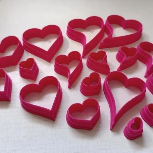 Kalp Şekilli 3D Baskı Kurabiye Kalıbı Seti Kalp Şekilli 3D Baskı Kurabiye Kalıbı Seti