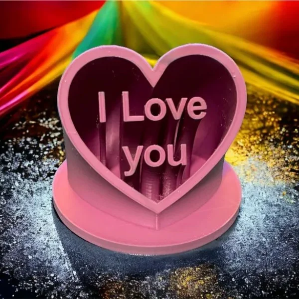 3D Baskı "I Love You" Kalp Dekor