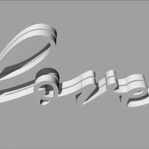 3D Baskı "Love" Dekoratif Yazı
