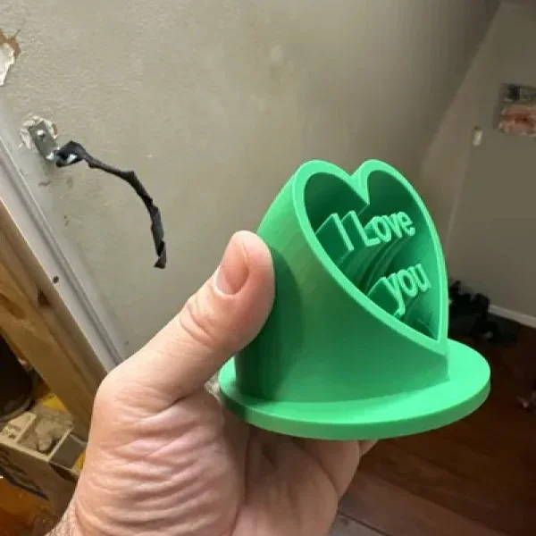3D Baskı "I Love You" Kalp Dekor