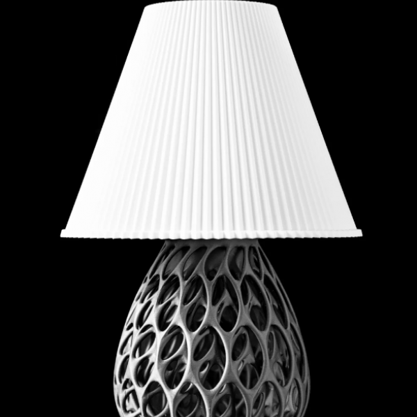 3D Baskı Modern Masa Lambası – Delikli Geometrik Tasarım