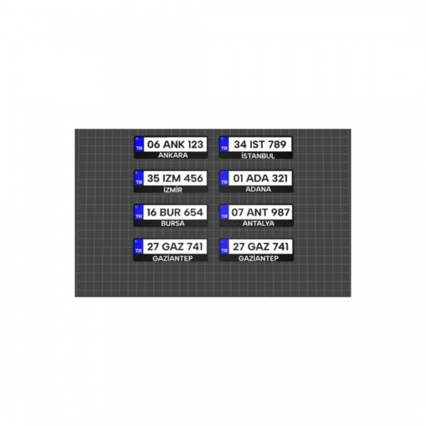 Kişiye Özel Plaka Tasarımlı 3D Baskı Anahtarlık