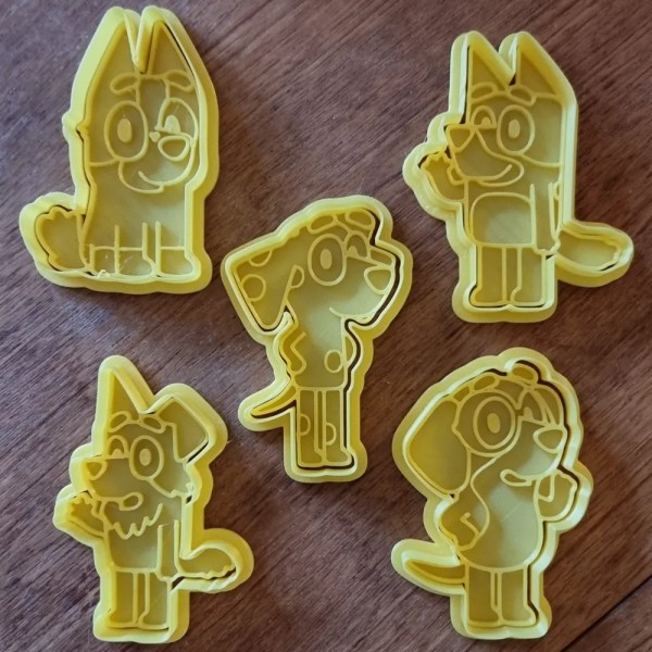 Bluey Temalı Kurabiye Kalıbı Seti (6'lı)