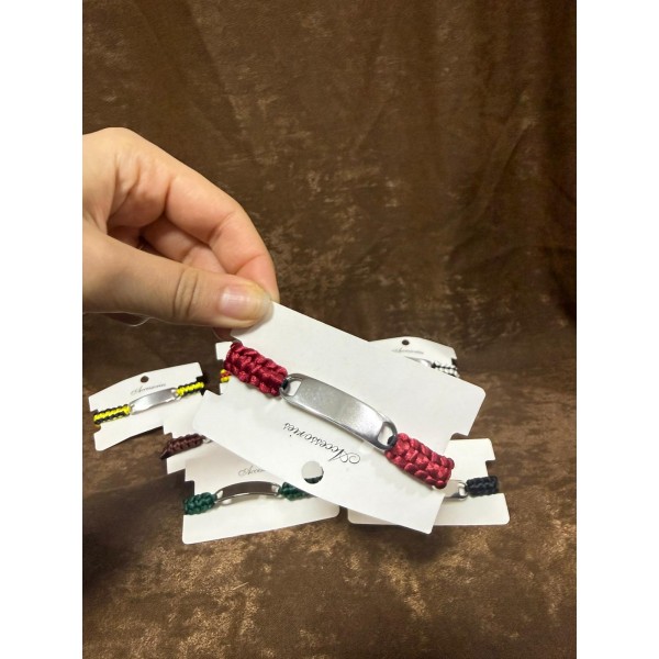 Kişiye Özel Örme Bileklik Lazer Kazıma