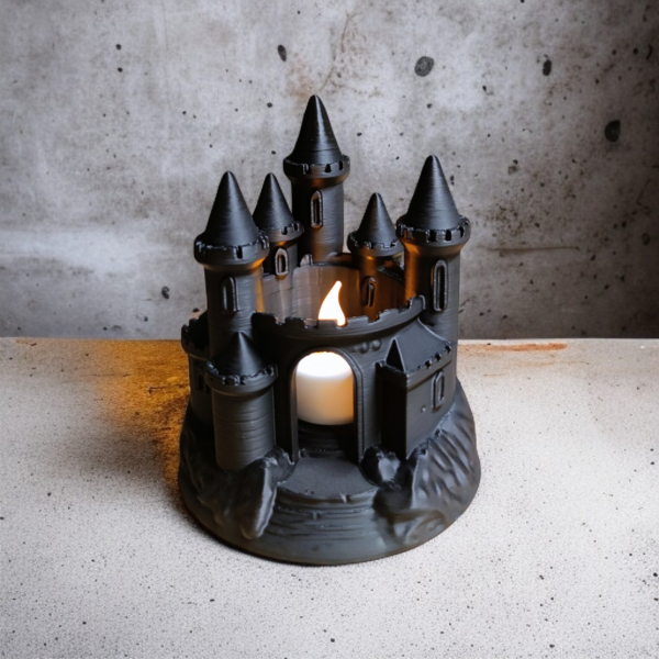 Gotik Kale Formunda Zindan Tealight Mumluk Gotik Kale Formunda Zindan Tealight Mumluk