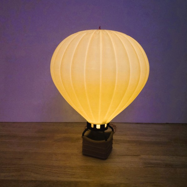Gökyüzü Macerası: 3D Baskı Sıcak Hava Balonu Gece Mumluk