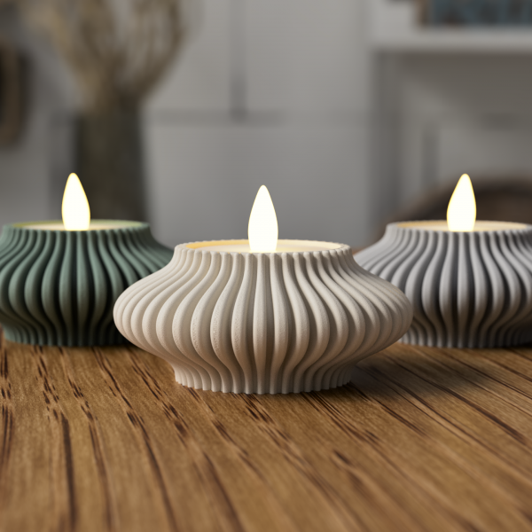 Bubble (Kabarcık) Tasarım Tealight Mumluk Seti (3'lü)