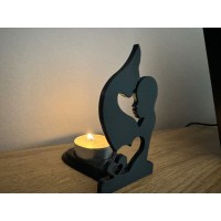 Anne ve Çocuk Sevgisi Silüet Mumluk