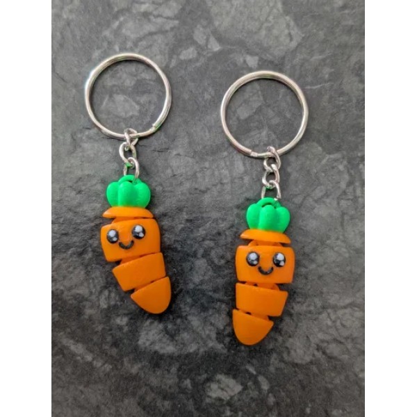 ???? Sevimli Eklemli Havuç Anahtarlık