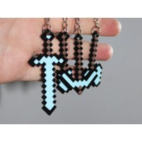 Pixel Kılıç ve Kazma Anahtarlık Seti