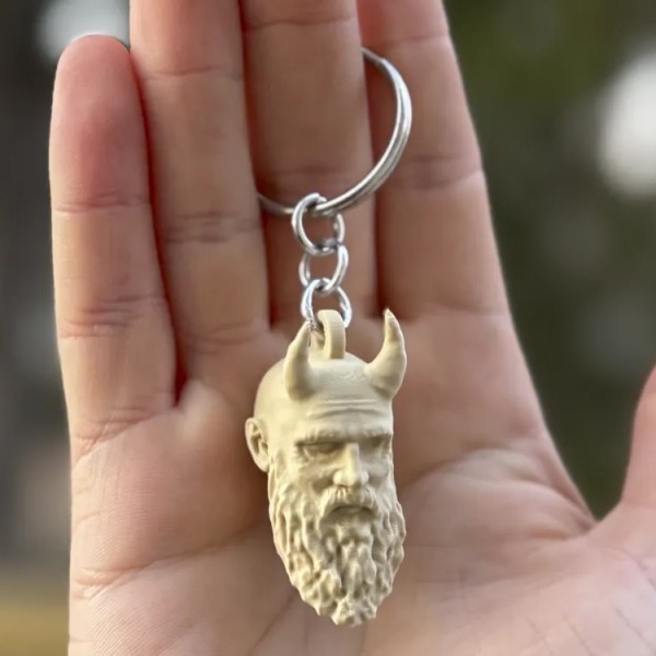 Boynuzlu Sakallı Figür Anahtarlık