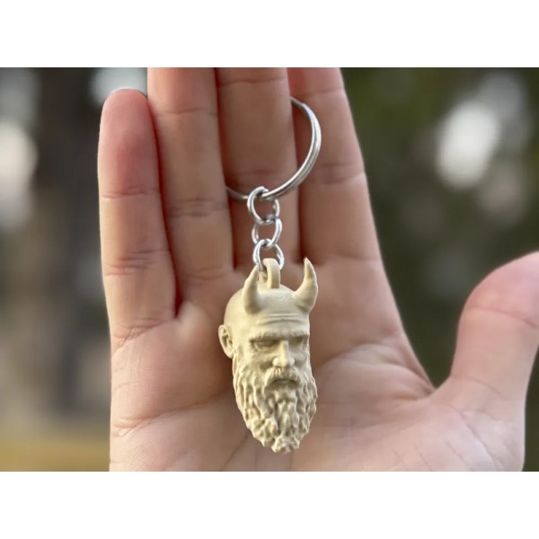 Boynuzlu Sakallı Figür Anahtarlık