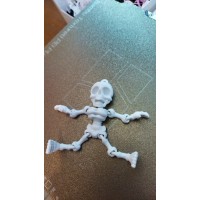 Sevimli Oturan İskelet 3D Baskı Anahtarlık