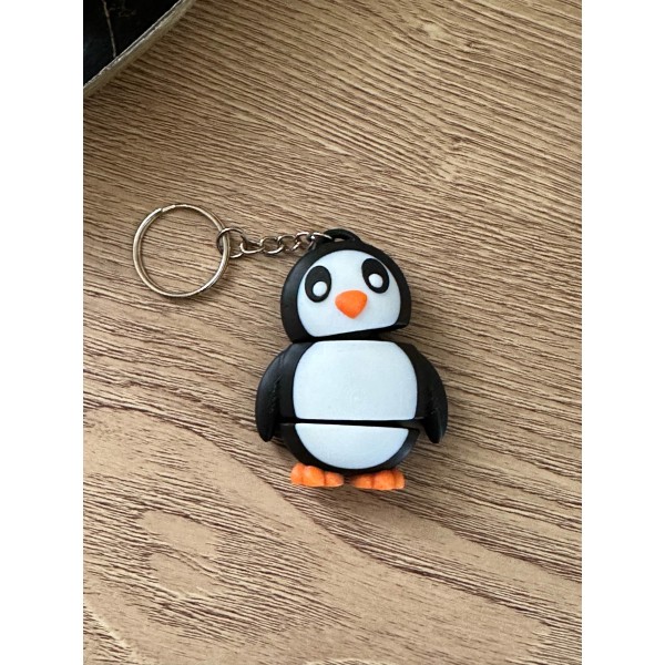 Flexi Penguen Anahtarlık: Eklemli Sevimli Hayvan Figürü (3D Baskı)